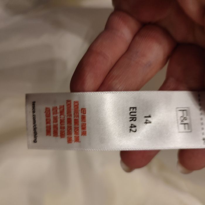 Sukienka F&F 42/16/XL żółto kremowa
