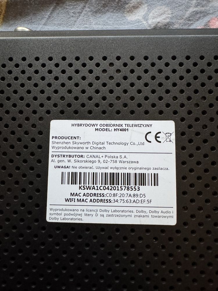 Dekoder canal+ box 4k androidtv ok google komplet wejscie na antene!