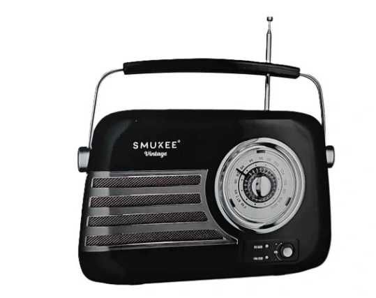 Radio przenośne Vintage Smukee czarny 5 W Bluetooth