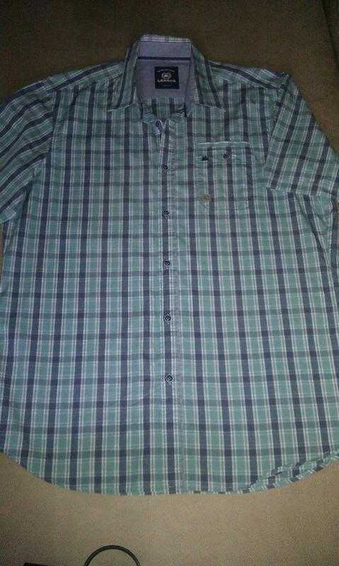 Стильная мужская джинсовая рубашка немецкого бренда  Lerros(original)