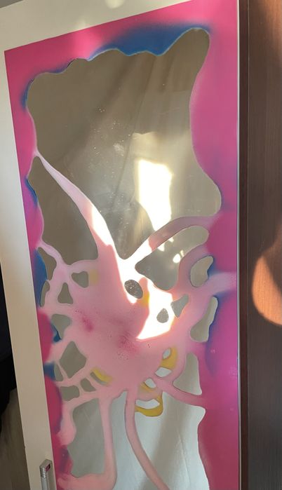 Castom lusterko Art w stylu Psychodelicznym,Cyberpank