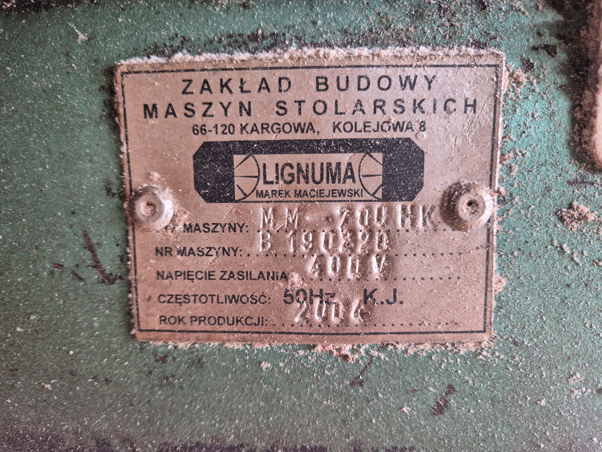 Trak taśmowy Lignuma z hydrauliką