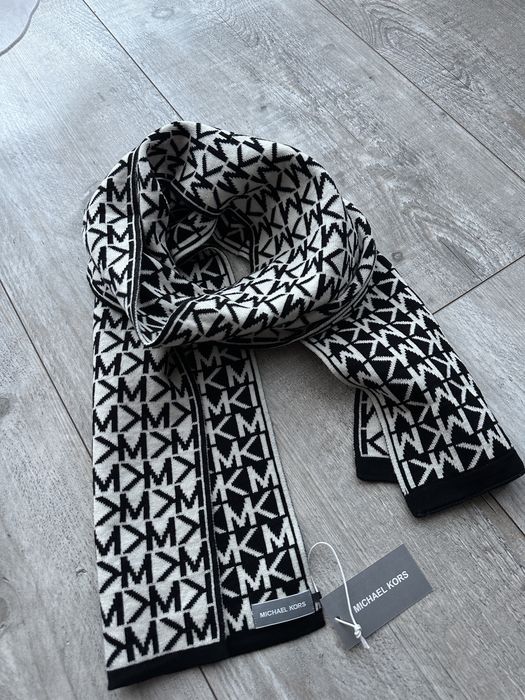 Nowy oryginalny szal damski unisex michael kors monogram logo