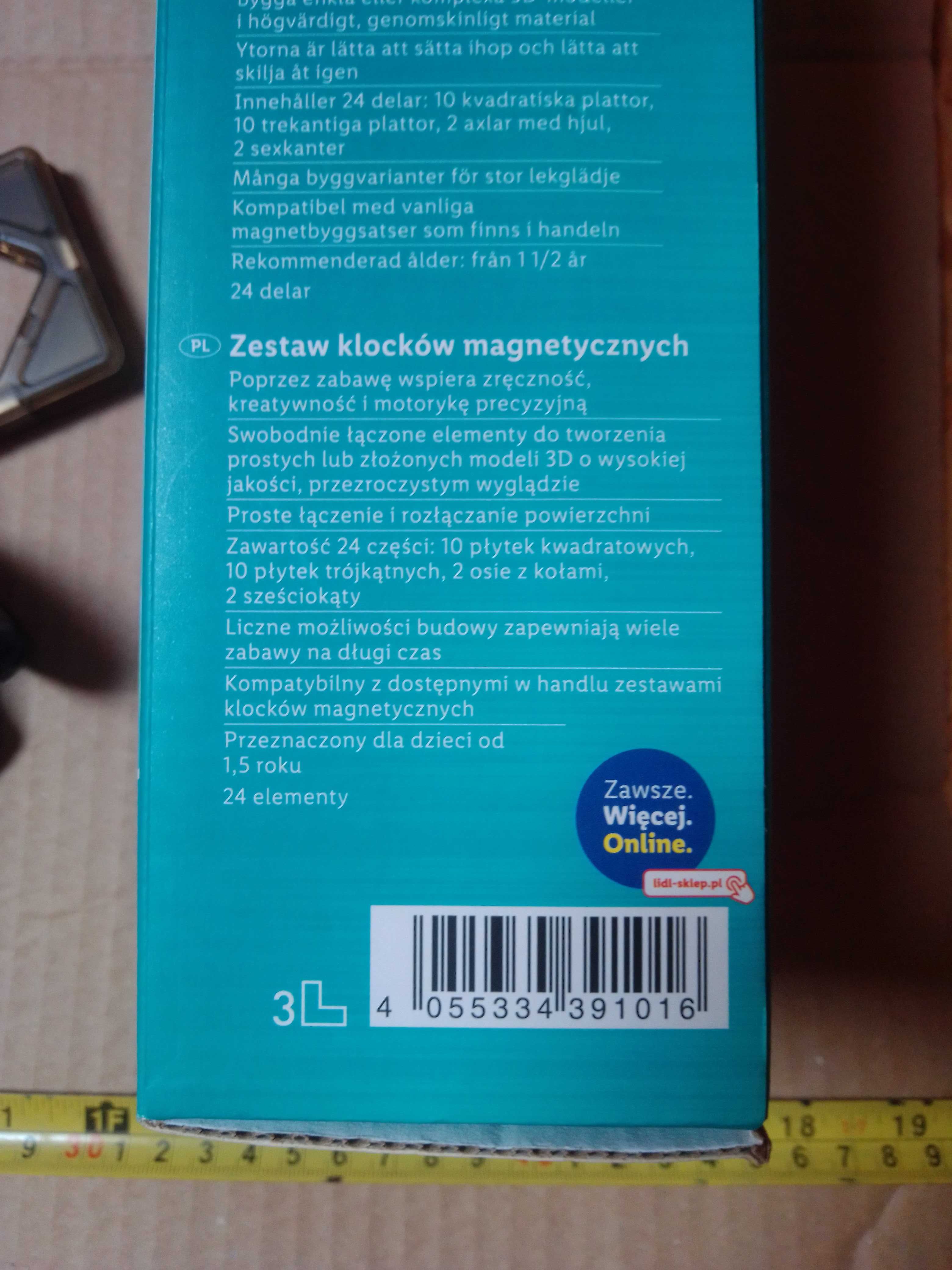 Playtive - magnetyczne klocki puzzle - auto / autko