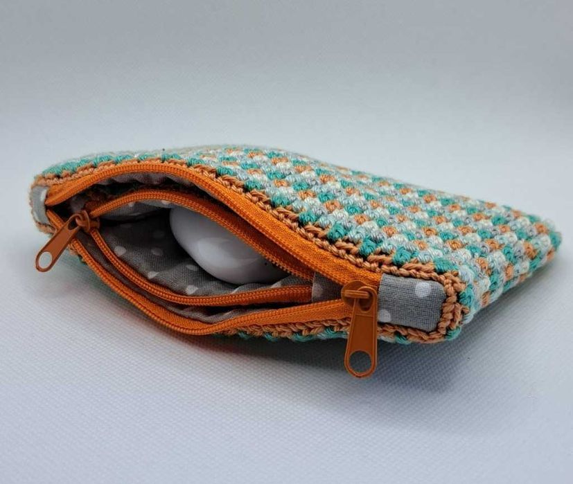 Zestaw miętowy/ Szydełkowa kosmetyczka / Etui / Rękodzieło