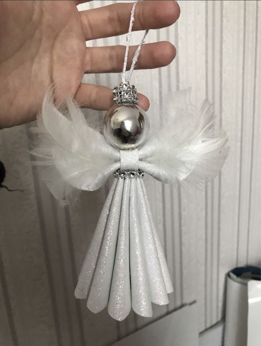 Ялинкові прикраси,ангели,бантики,банти на ялинку,на елку,подарунок