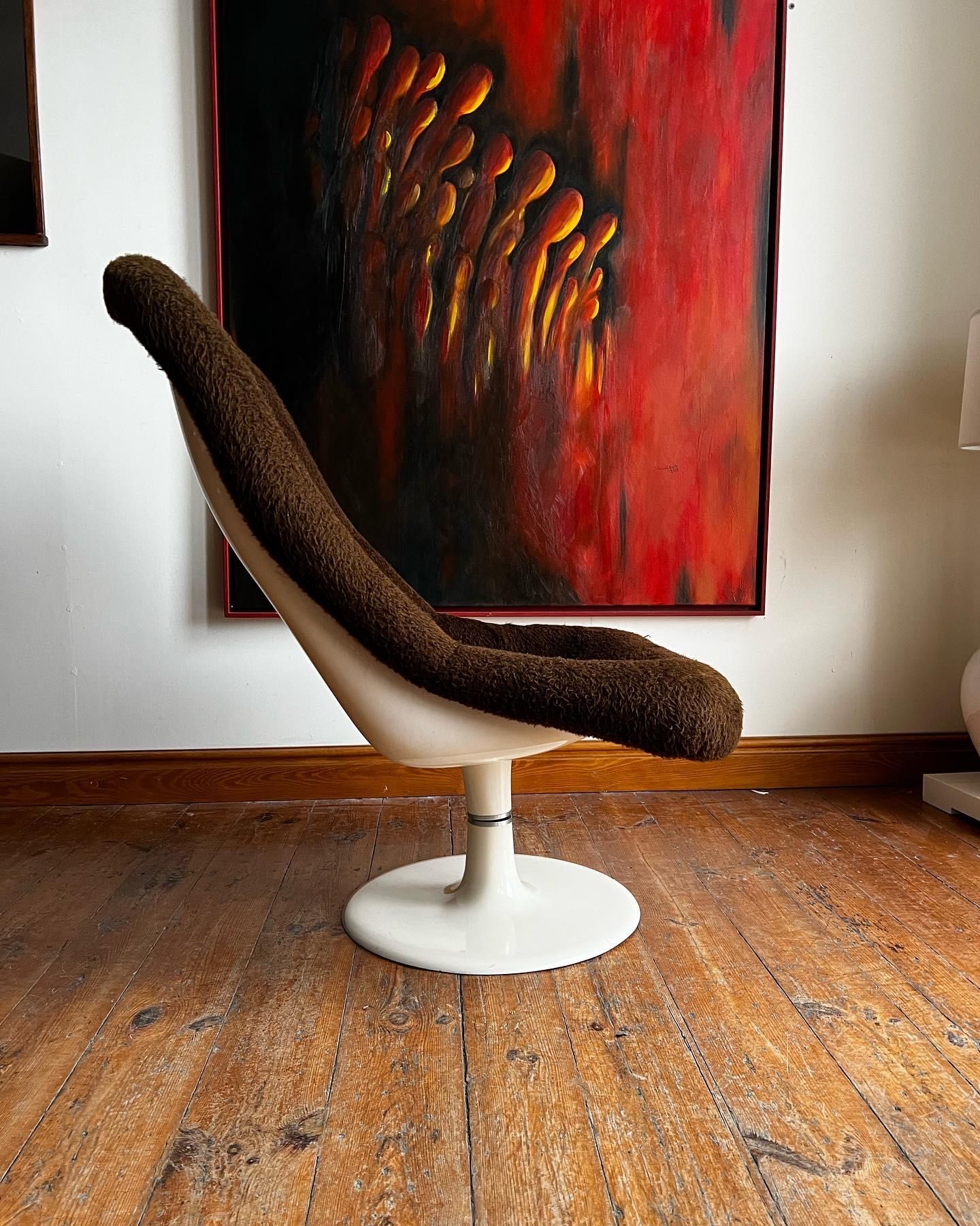 *rezerwacja*Mid century modern lounge chair, fotel obrotowy vintage