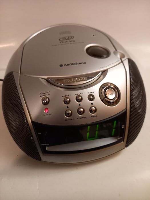 Boombox AudioSonic radio z FM CD zegar I budzik. Tanio!!!
