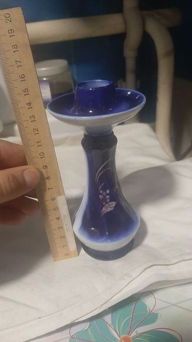 Подсвечник фарфор, кобальт,