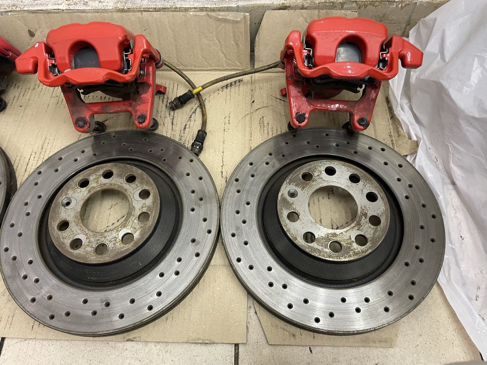 Комплект збільшених гальм для vag mqb pq платформ Brembo 4pot 340 310