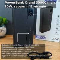 Повербанк с быстрой зарядкой PowerBank 20w 30000 mah