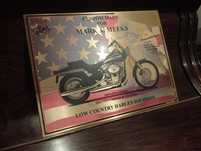 Placa latão Harley Davidson