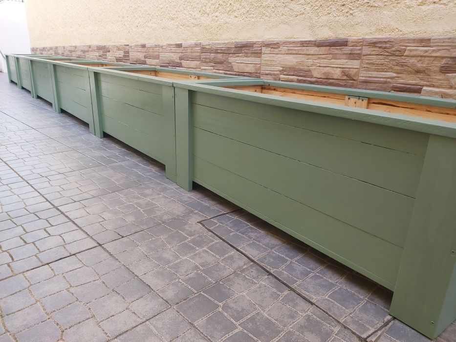 Floreira vaso canteiro madeira