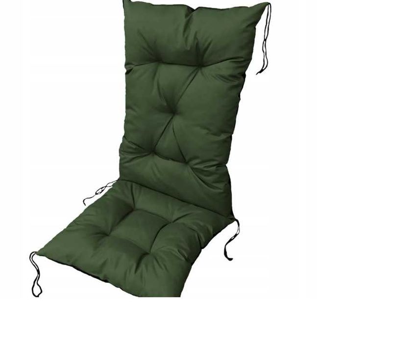 PODUSZKA NA KRZESLO OGRODOWE 50x50x80  Z z oparciem zielona