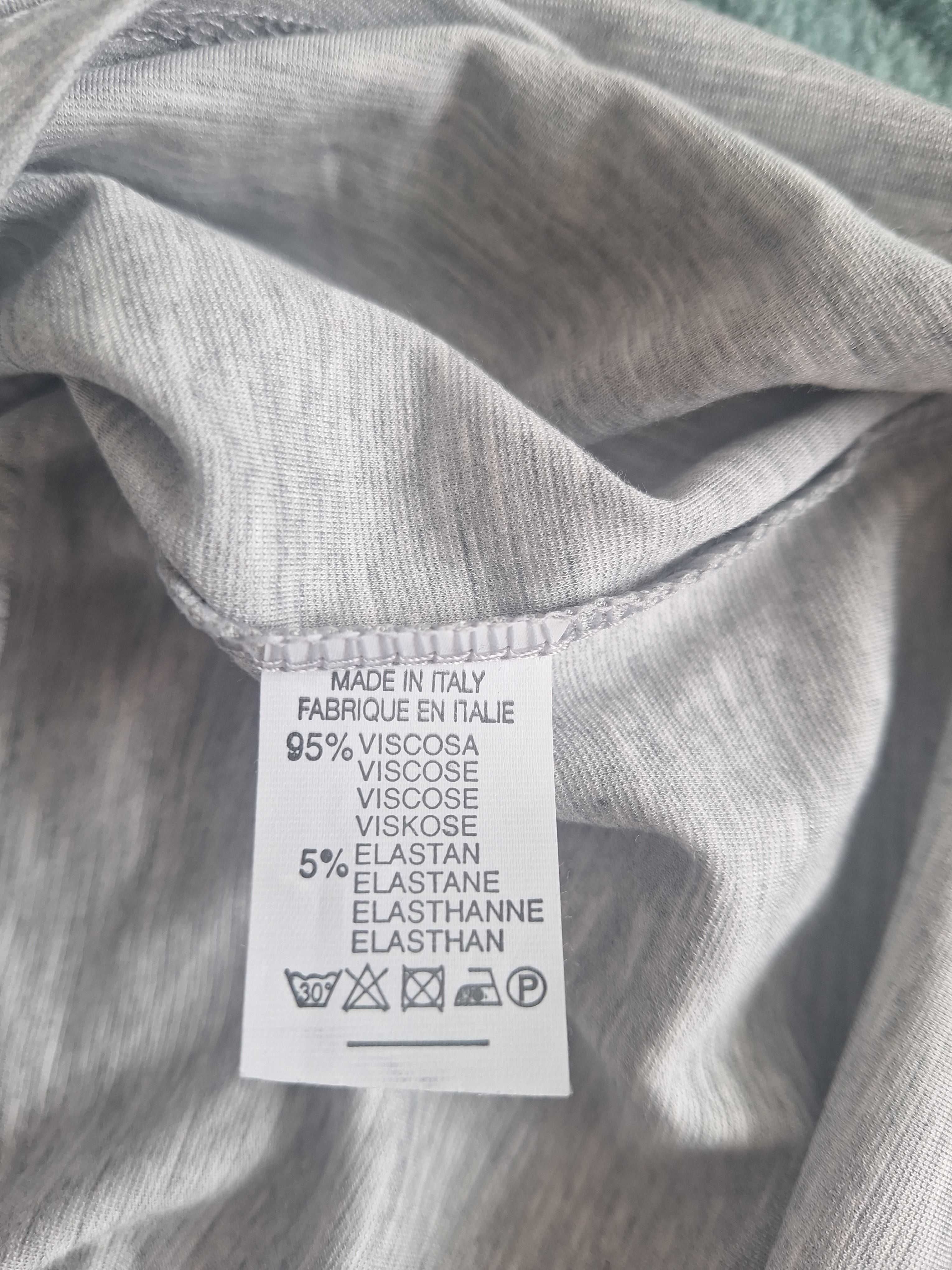 Bluzka krótki rękaw kolor szary roz. L/XL