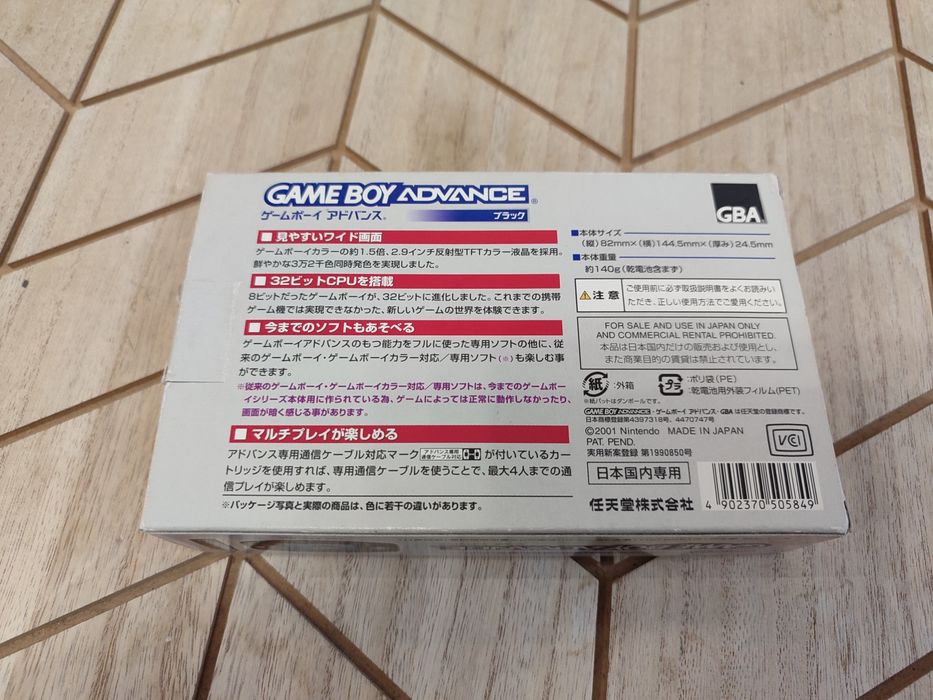 Pudełko instrukcja Nintendo Game Boy Advance # czarny # GBA