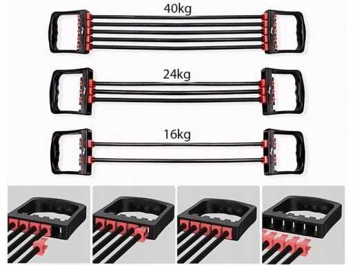 Ekspander Do ĆWICZEŃ 5 GUM OPOROWYCH FITNESS. Regulowany Solidny