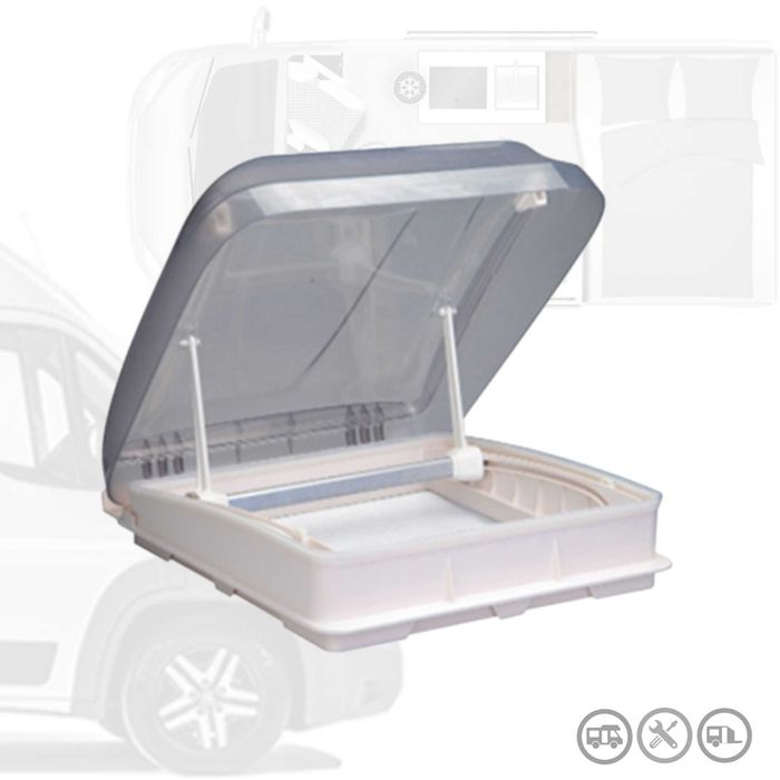 Clarabóia 40x40cm Acrilico Fumado para Caravana e Autocaravana