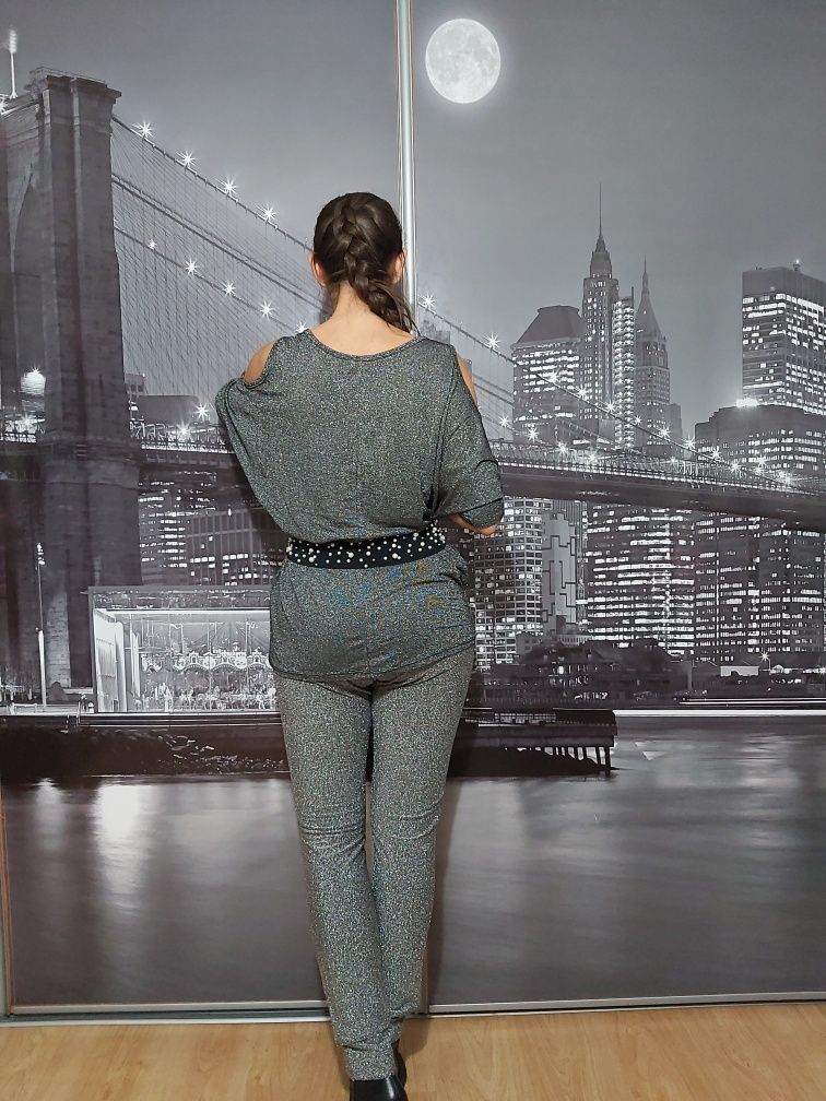 Nowe srebrne spodnie H&M divided