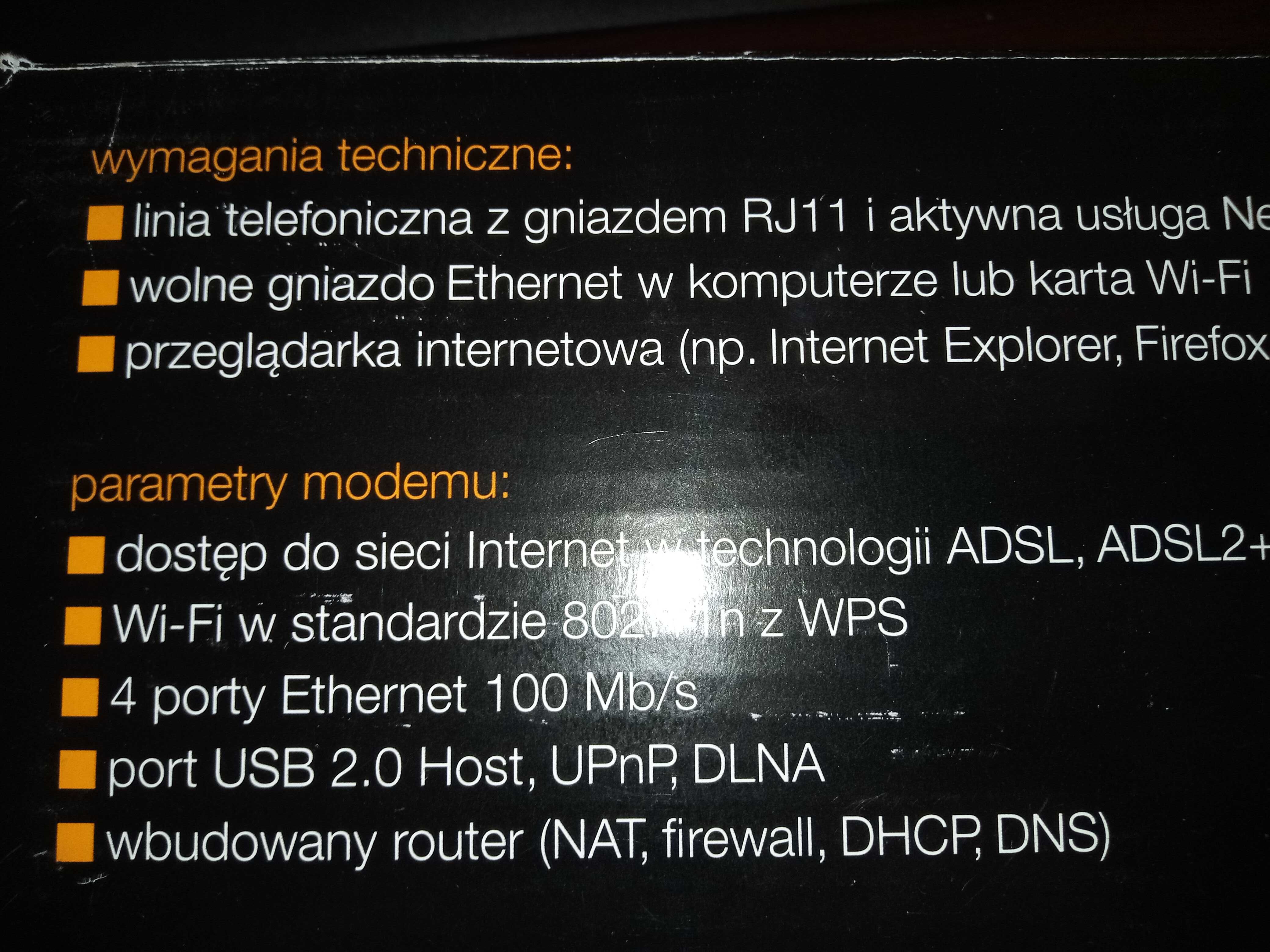 Modem Sagemcom Fast 2704 router