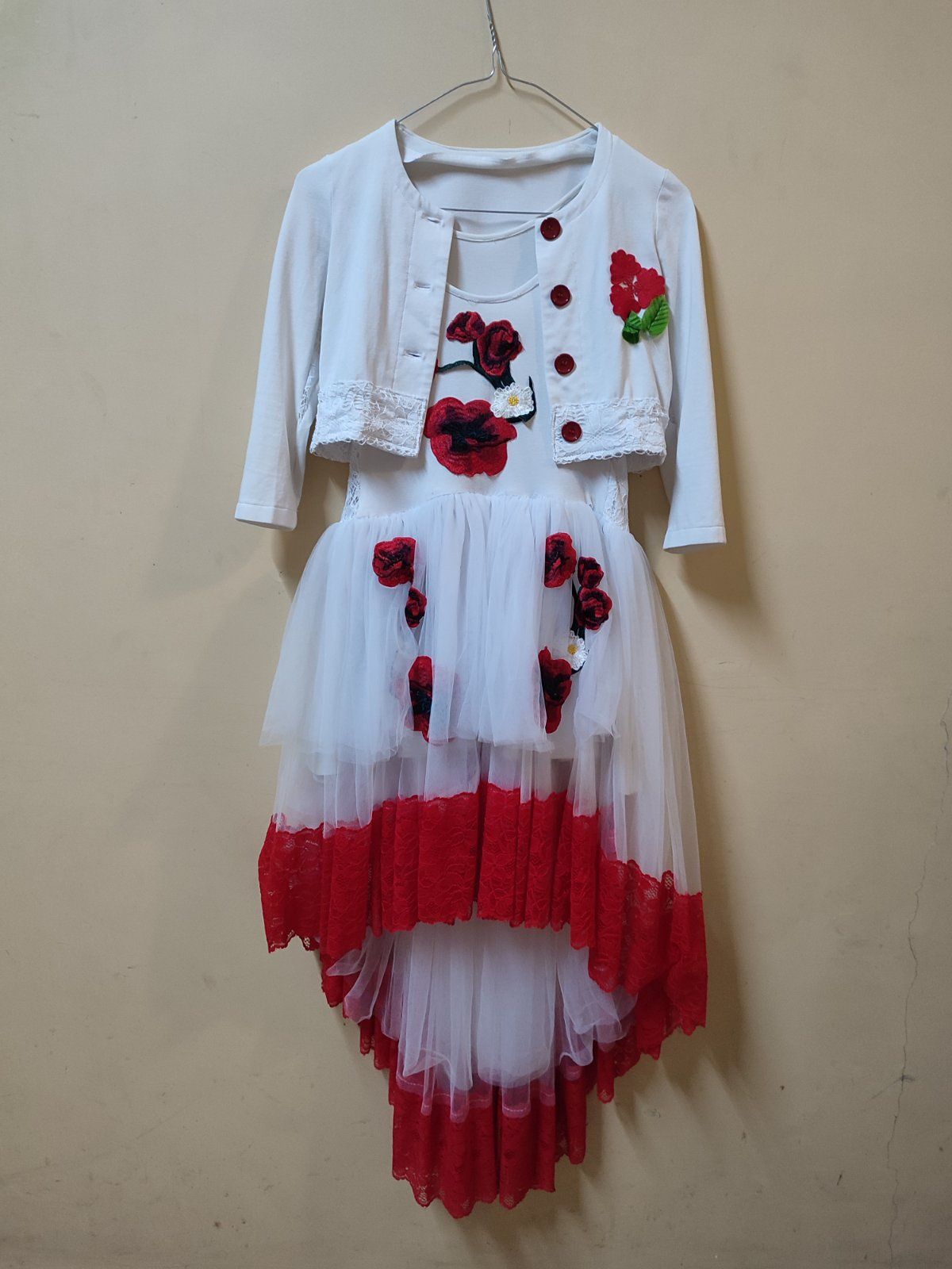 Нарядное платье с жакетом болеро рост 140-146
