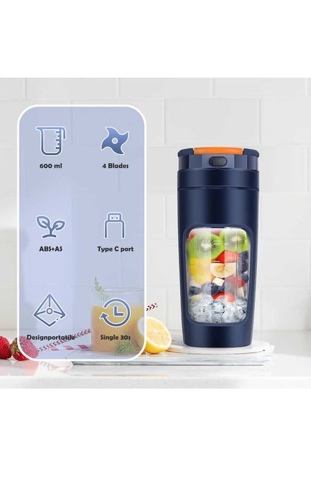 Блендер портативний, стакан-блендер 600мл