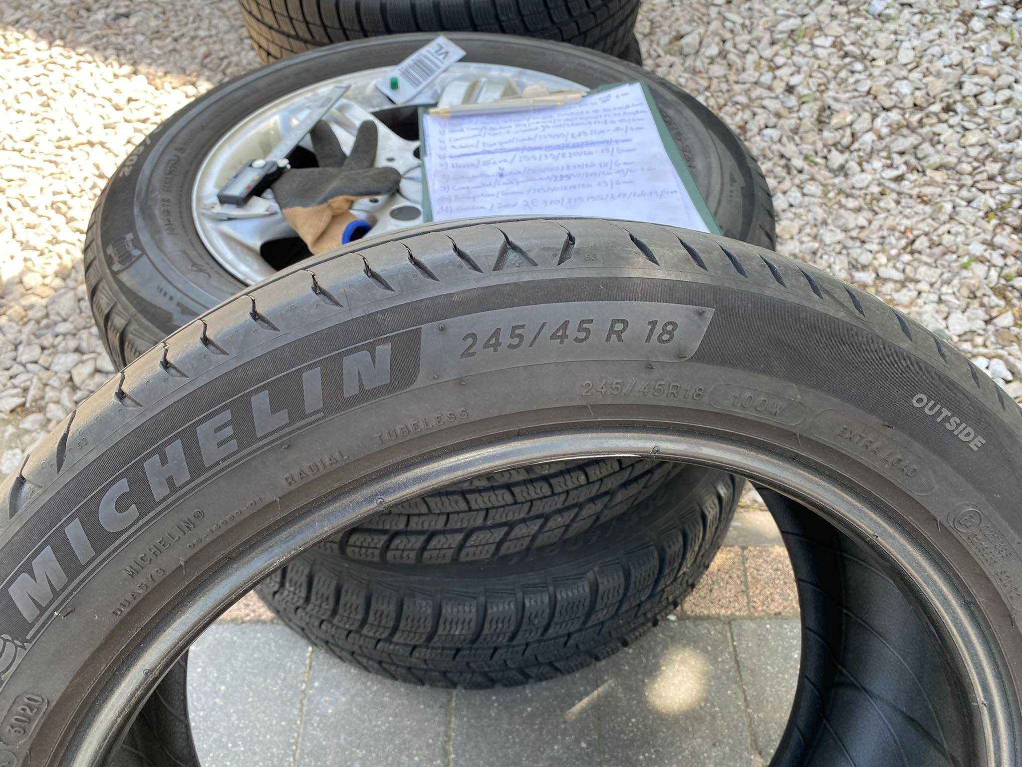 Ładne 2 opony Michelin 245/45/R18 6mm