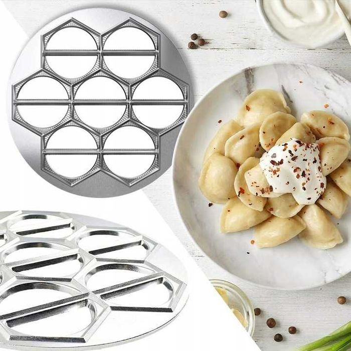 FORMY STALOWE 2 SZTUKI forma wykrojnik NA PIEROGI uszka ravioli
