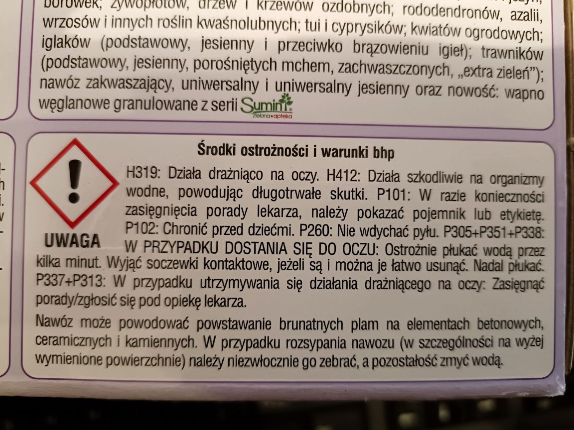 SUMIN nawóz do KWIATÓW CEBULOWYCH 1 kg optymalny skład