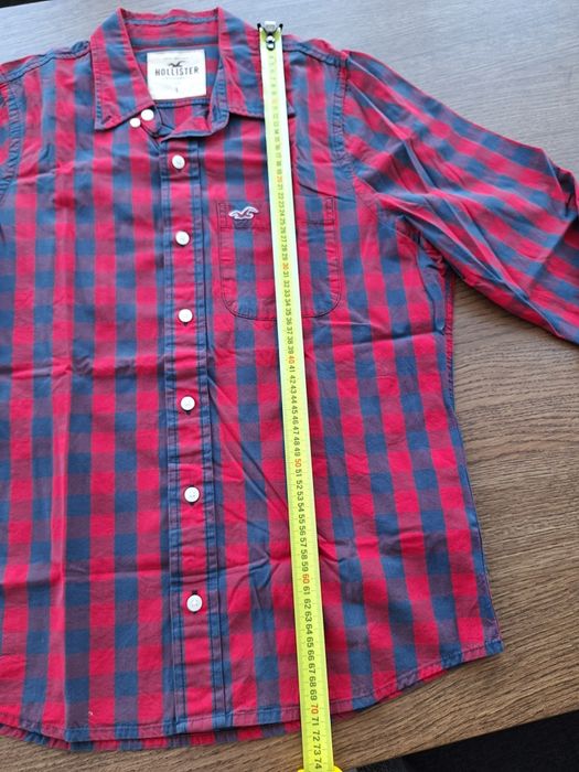 Camisa xadrez Hollister manga comprida. Tam. L