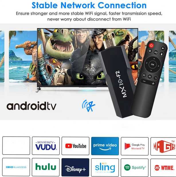 Android TV Box - SMART TV - MX10 F2 - Internet w telewizorze - 12szt