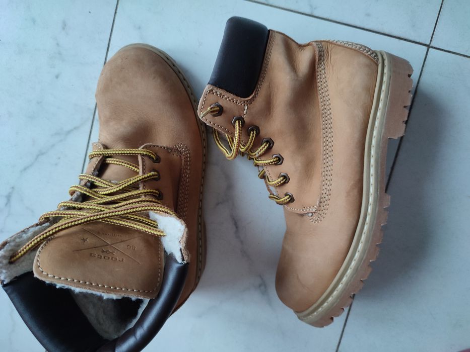 Roots original beżowe timberki  buty trapery r.35