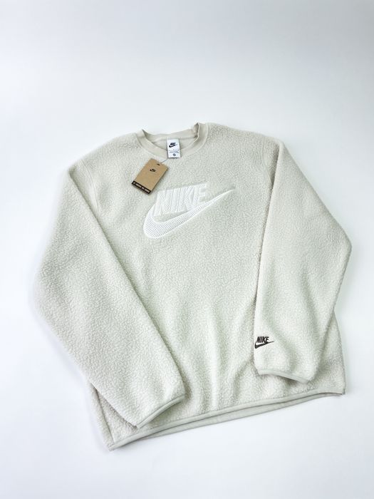 Оригінал! Чоловічий світшот Nike Sherpa білий (XL) Новий з бірками!