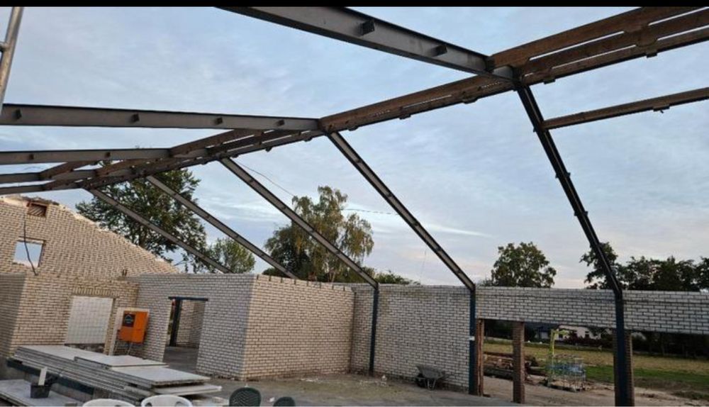 Konstrukcja hali 14m na 20 m z holandi mocna