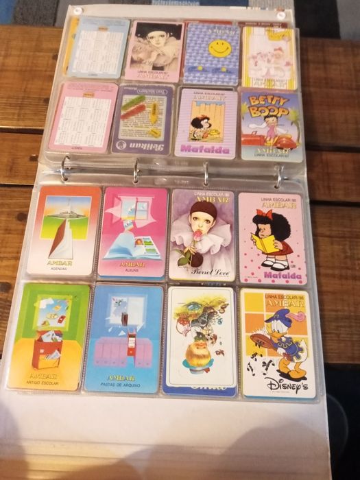 Coleção de calendários dos anos 80