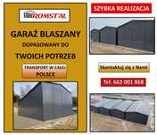 Duży Garaż Blaszany | Garaże Blaszane | Magazyn Rolniczy  – ROMSTAL*