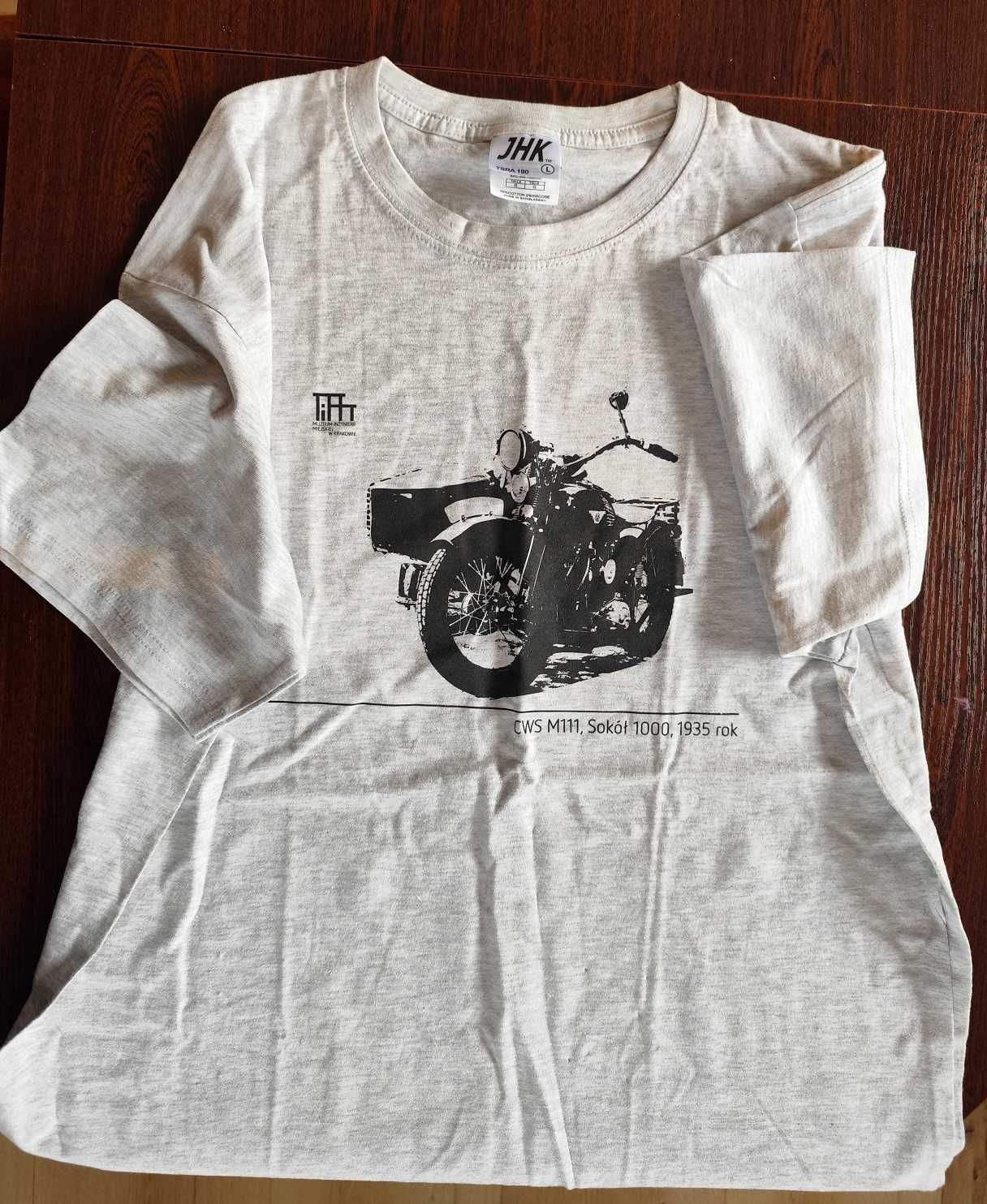 Kultowa koszulka motocykl Junak Szczecińska Fabryka Motocykli
