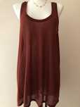 Bordowy tank top sukienka H&M