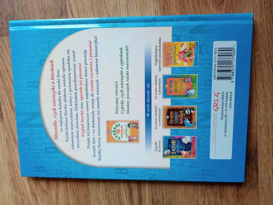 książka Abecadło, czyli wierszyki o literkach (wyd. GREG)-jak nowa