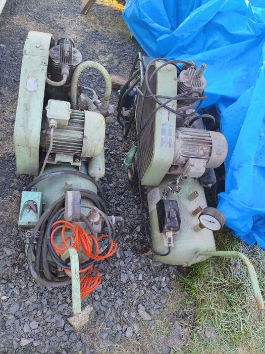 3 Kompresor ddr, sprężarka powietrza VEB. Silnik 2,2 kw