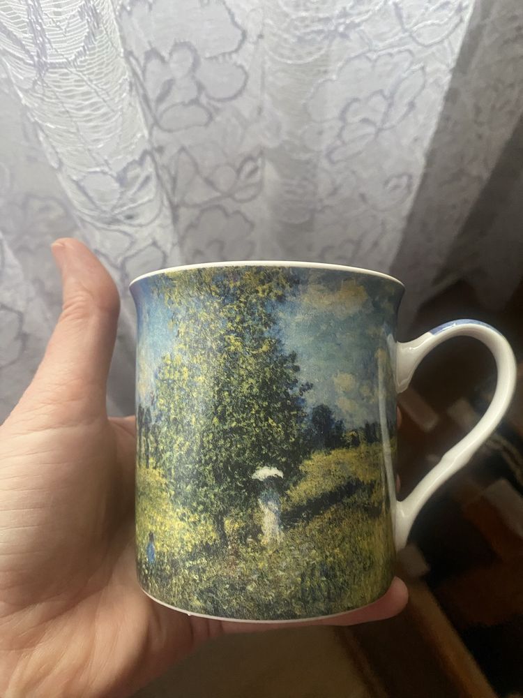 Kubki 4 szt obrazy Claude Monet porcelana Leonardo