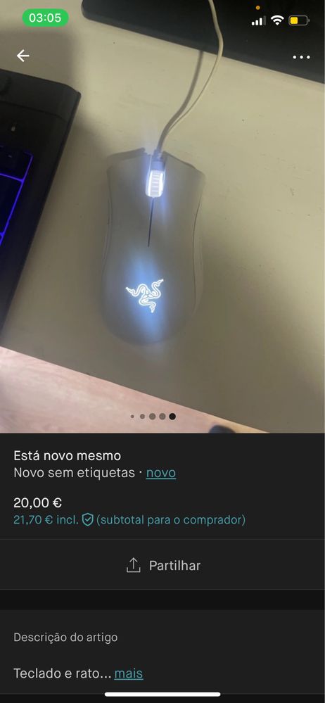 Teclado e rato novos