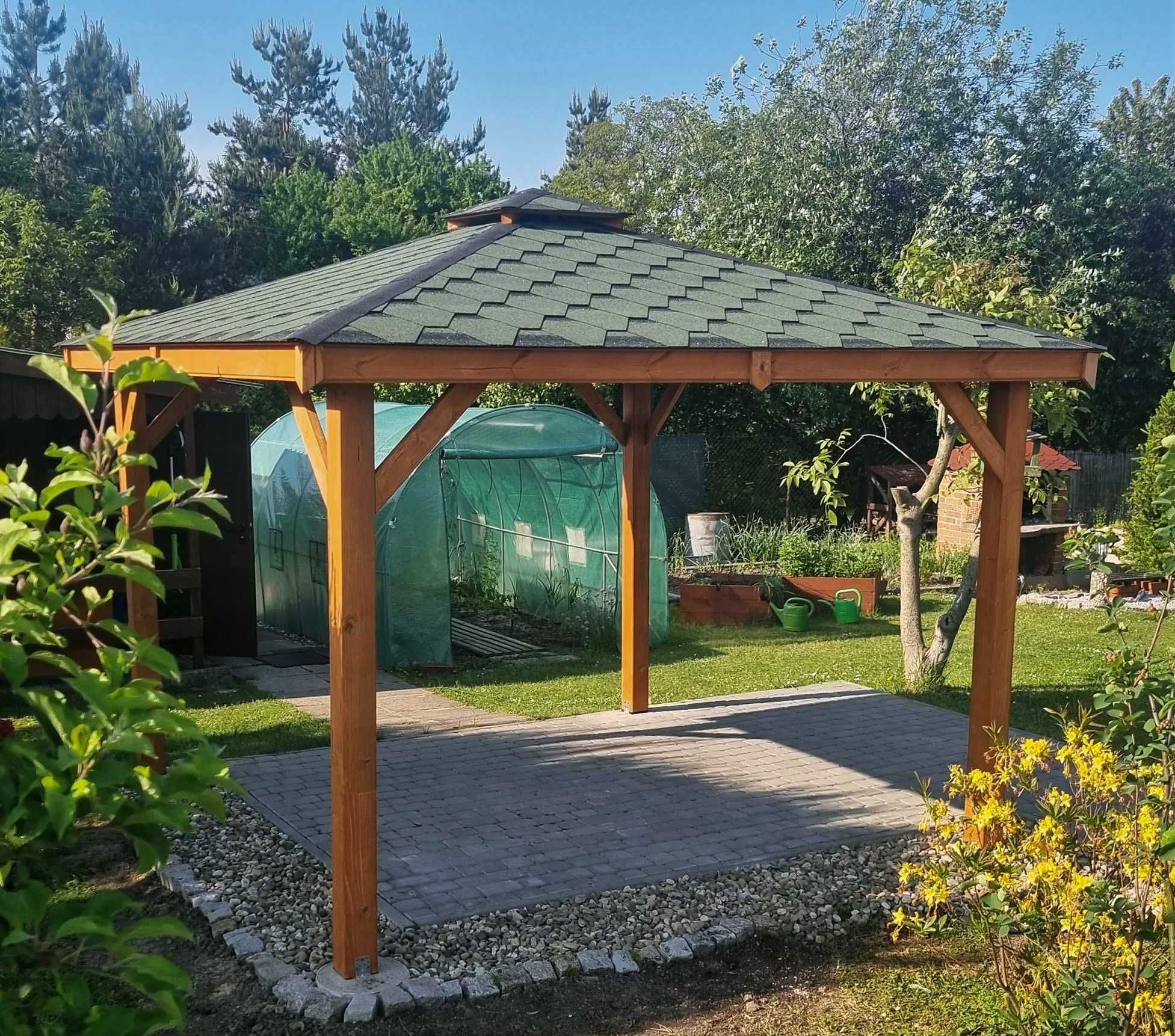 Altana ogrodowa MALTA 3x3  altanka wiata pergola zadaszenie słupy12x12