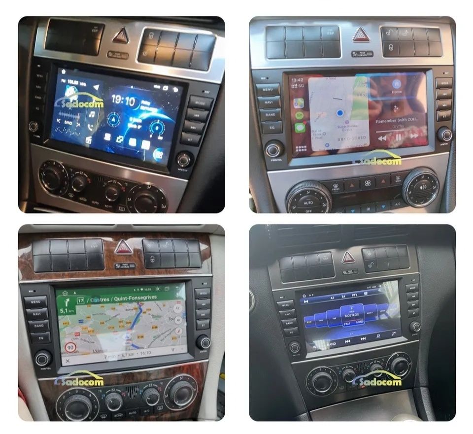 Rádios android Mercedes W203, WiFi GPS Bluetooth USB etc 4gb, novos