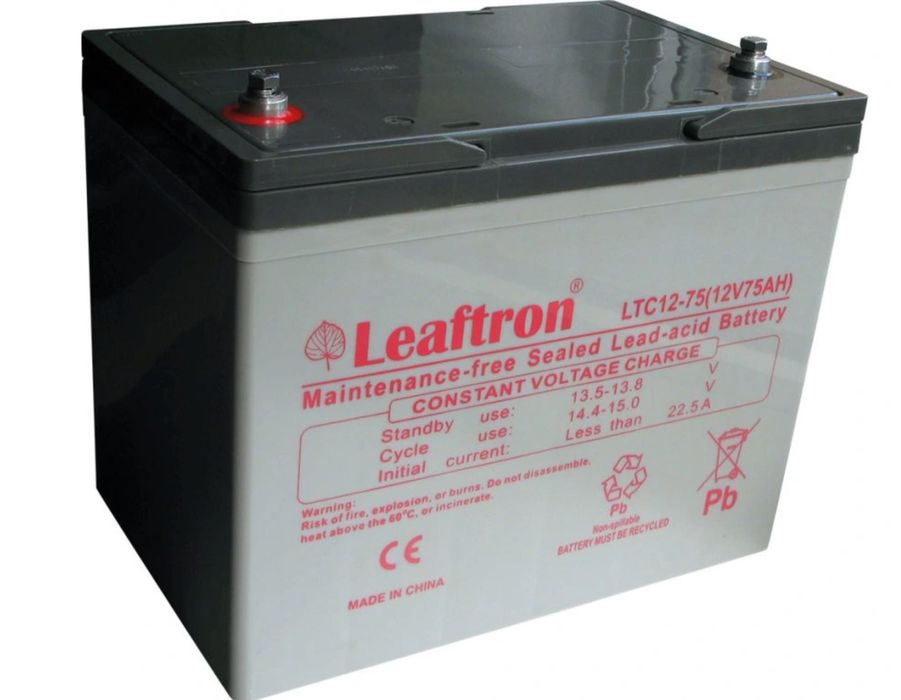 Leaftron 12V 75Ah Циклічний гелевий акумулятор LTC12-75