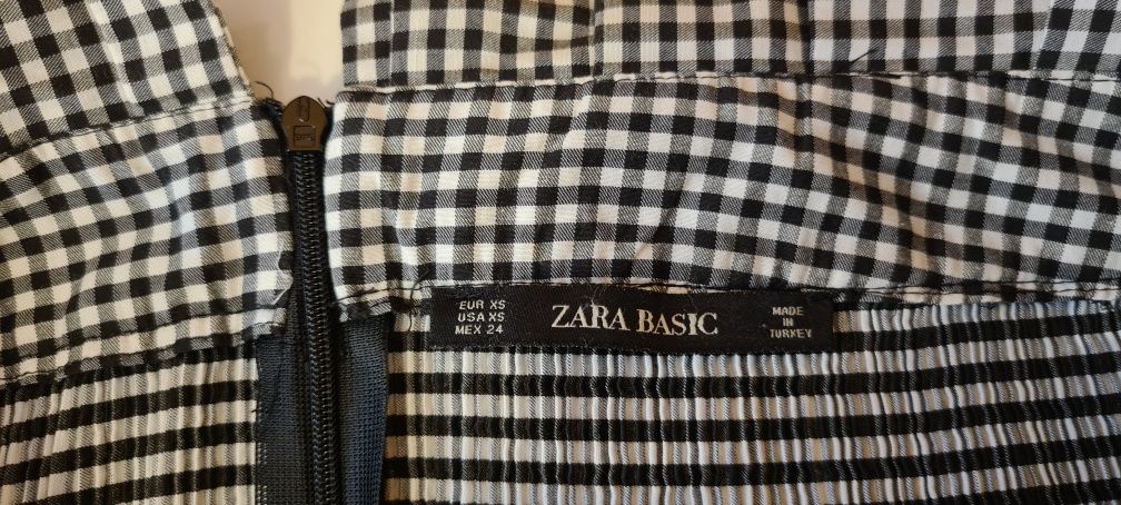 Spódnica plisowana w kratkę Zara Basic XS