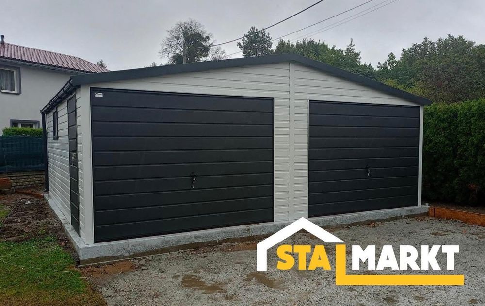 Nowy Garaż blaszany 6 x 5m drewnopodobny Producent Montaż Gratis