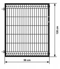 Furtka, uliczka, panelowa 2D 1.2 m,