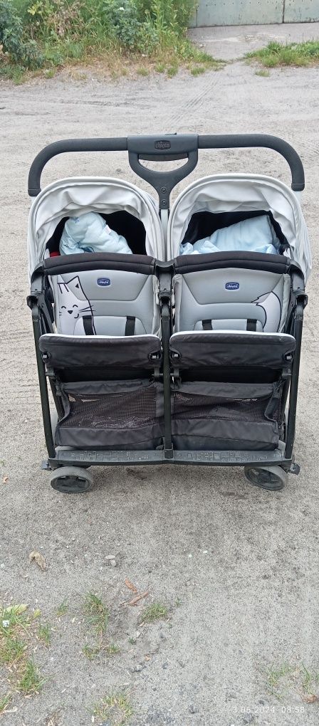 Wózek spacerówka Chicco OHlala Twin Silver Cat