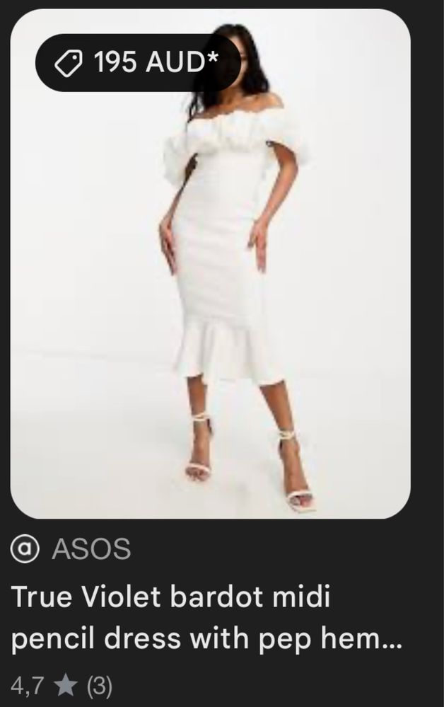 Сукня айворі для розписки asos true violet ексклюзив!!!